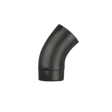 Zinken bocht 40 gr. / zwart antraciet 80mm.