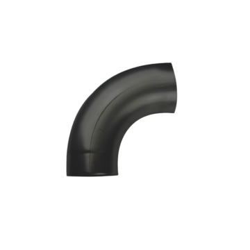 Zinken bocht 85 gr. / zwart antraciet 80mm.