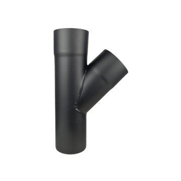 Zinken T-stuk 40 gr. / zwart antraciet 80mm. 
