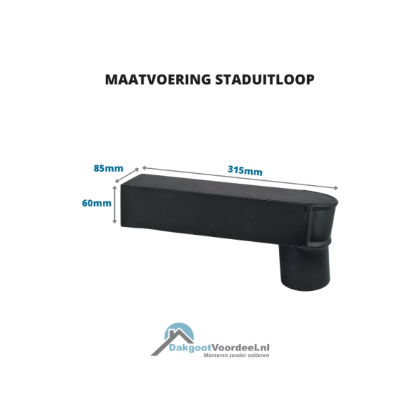 Zinken stadsuitloop zwart antraciet