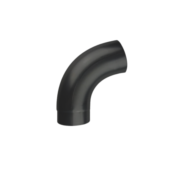 Zinken bocht 72 gr. / zwart antraciet 80mm.