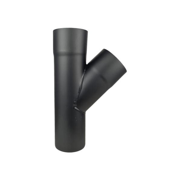 Zinken T-stuk 40 gr. / zwart antraciet 80mm. 