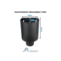 Zinken vergaarbak Mini / zwart antraciet 80mm
